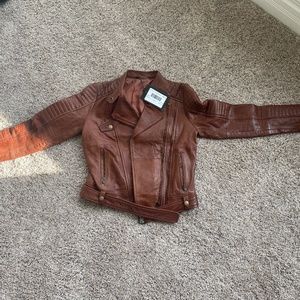 Moro Leather Jacket, Brown